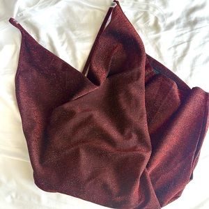 Sparkly red mini dress